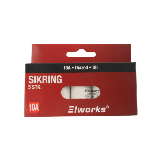 Sikringer 10A DII 5-pk.